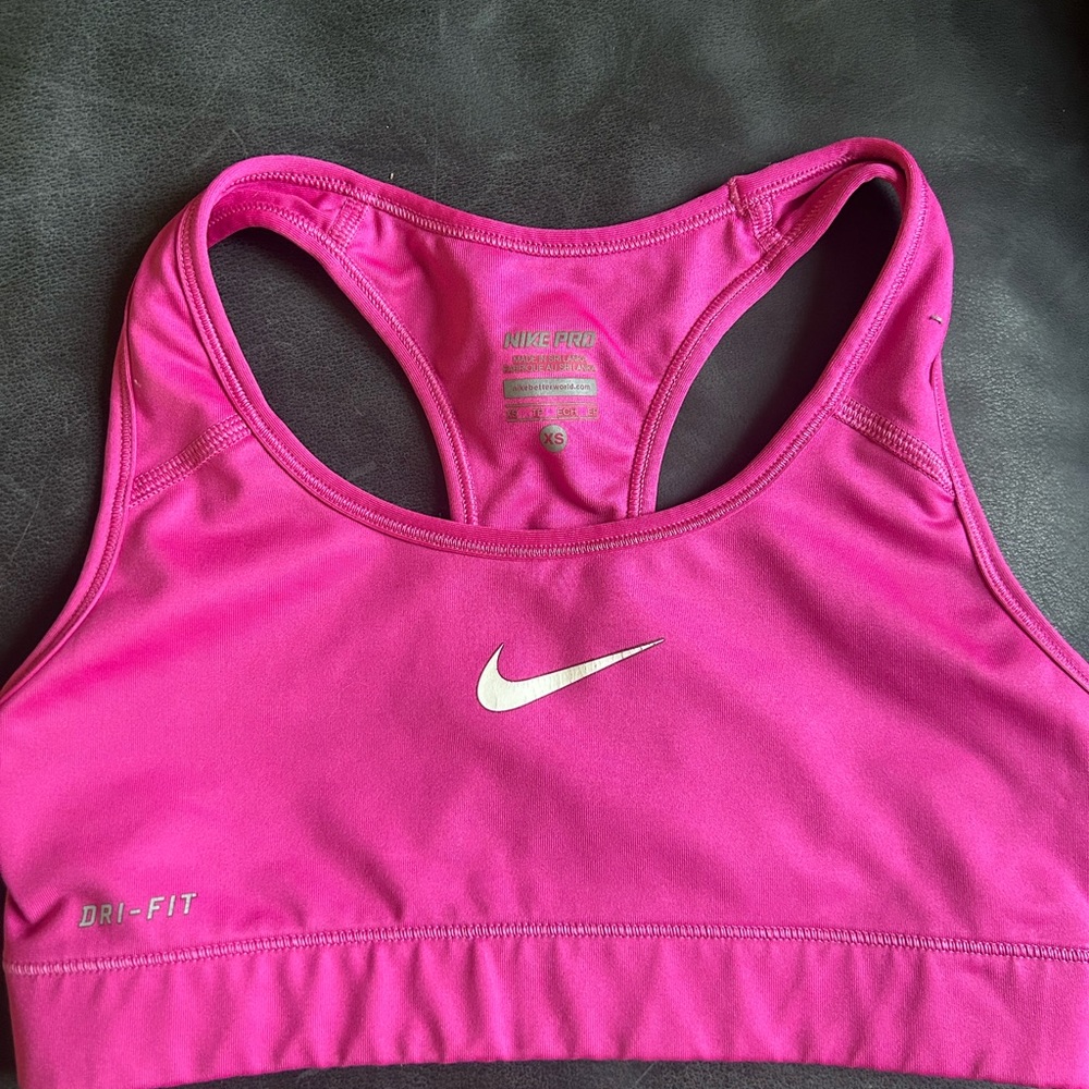 Nike Women's Vibrant Pink Dri-FIT Sports Bra